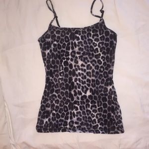 Built in bra tank size small animal print